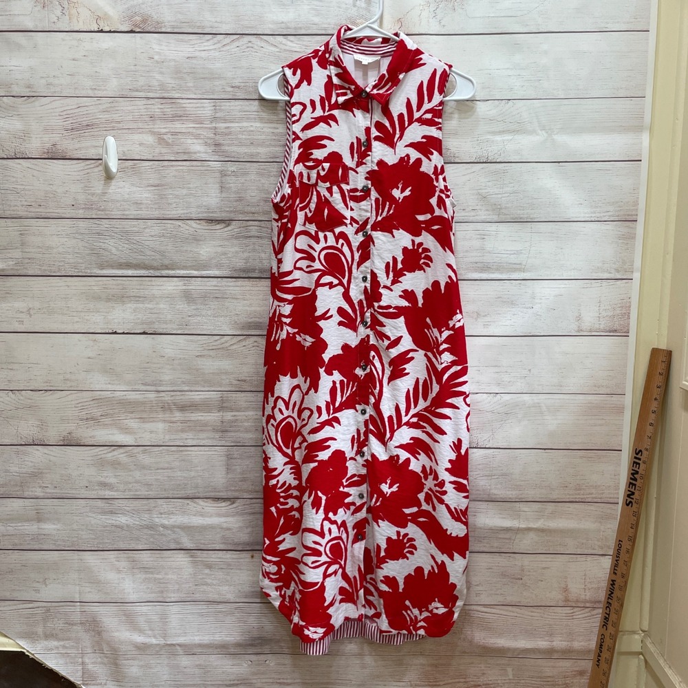 ENTRO SLEEVELESS MAXI DRESS IN RED AND WHITE FLORAL